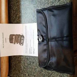 Cosmetic Bag New  Black 9" x 6" closed.